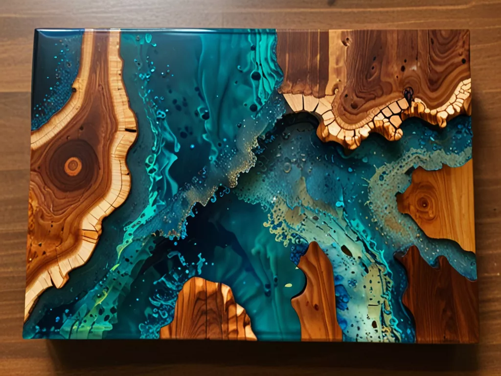 Resin and wood combination piece